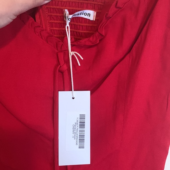 NWT Reformation Pacey dress in Cherry Size 8 - Picture 8 of 12